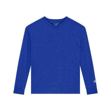 Champion CH1751 Youth Long Sleeve T-Shirt in Royal Blue, front view.
