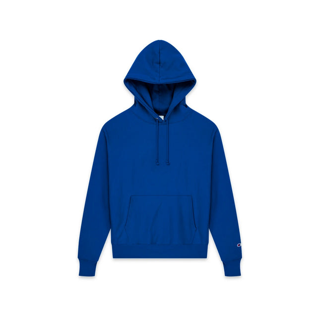 Champion S101 Adult Reverse Weave Pullover Hooded Sweatshirt in Athletic Royal, front view.