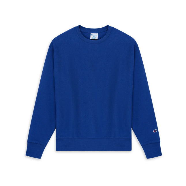Champion S149 Adult Reverse Weave Crew Sweatshirt in Athletic Royal, front view.