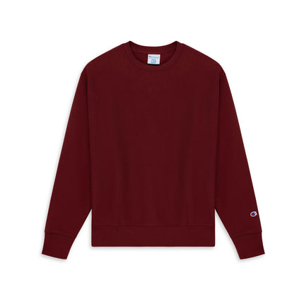 Champion S149 Adult Reverse Weave Crew Sweatshirt in Cardinal, front view.