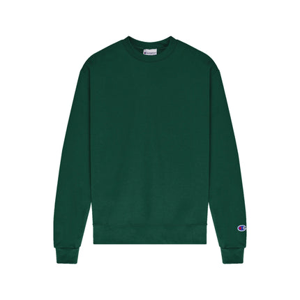 Champion S600 Adult Powerblend Crewneck Sweatshirt in Dark Green, front view.