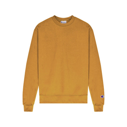 Champion S600 Adult Powerblend Crewneck Sweatshirt in Gold Glint, front view.