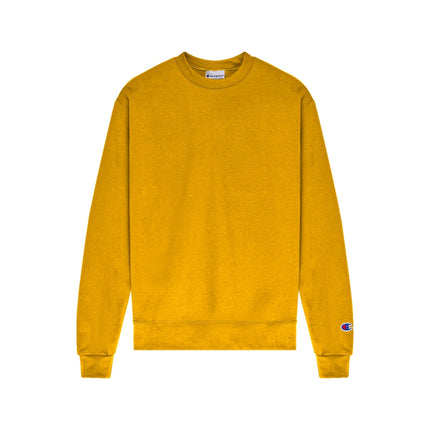 Champion S600 Adult Powerblend Crewneck Sweatshirt in Gold, front view.