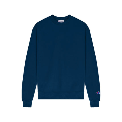 Champion S600 Adult Powerblend Crewneck Sweatshirt in Late Night Blue, front view.