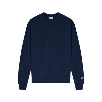 Champion S600 Adult Powerblend Crewneck Sweatshirt in Navy, front view.