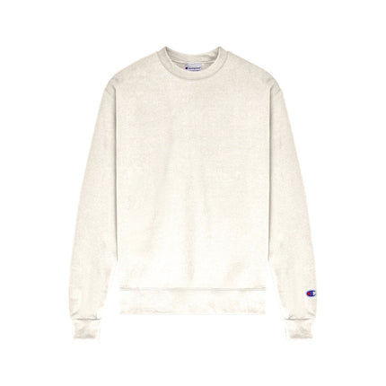 Champion S600 Adult Powerblend Crewneck Sweatshirt in Sand, front view.