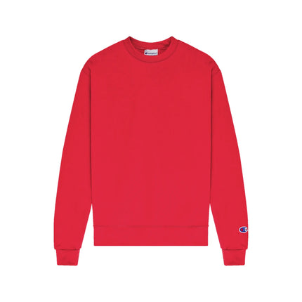 Champion S600 Adult Powerblend Crewneck Sweatshirt in Scarlet, front view.