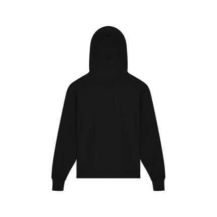 Champion S700 Adult Powerblend Pullover Hoodie in Black, back view.