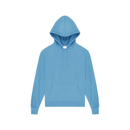 Champion S700 Adult Powerblend Pullover Hoodie in Blue Lagoon, front view.