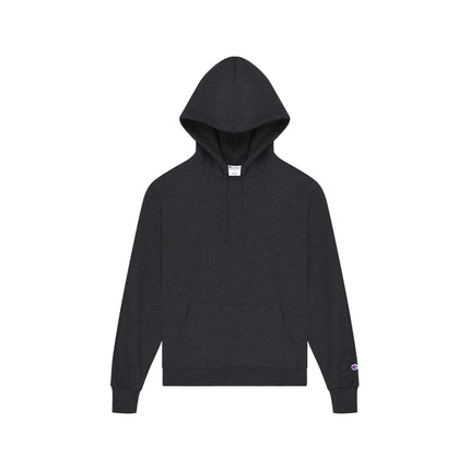 Champion S700 Adult Powerblend Pullover Hoodie in Charcoal Heather, front view.