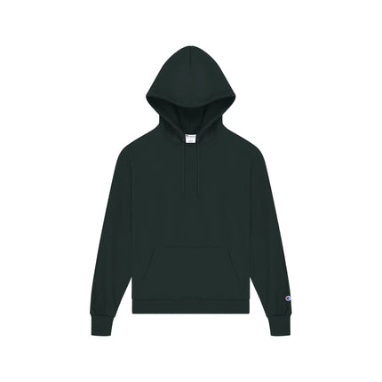 Champion S700 Adult Powerblend Pullover Hoodie in Dark Green, front view.
