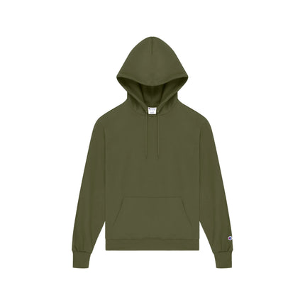 Champion S700 Adult Powerblend Pullover Hoodie in Fresh Olive, front view.