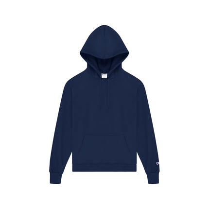 Champion S700 Adult Powerblend Pullover Hoodie in Late Night Blue, front view.
