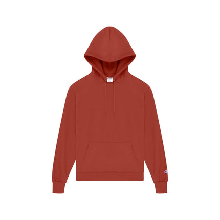 Champion S700 Adult Powerblend Pullover Hoodie in Red River Clay, front view.