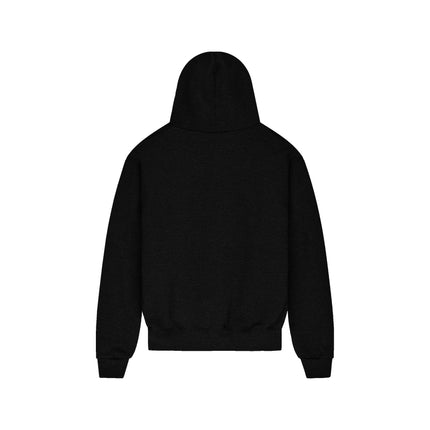 Champion S800 Adult Powerblend Full-Zip Hoodie in Black, back view.