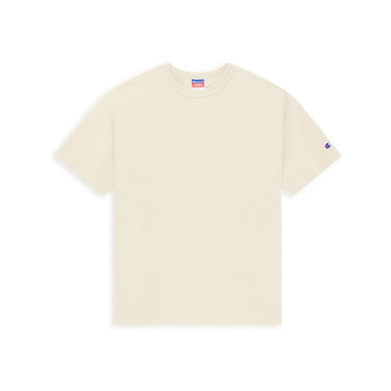 Champion T105 Adult Heritage Jersey T-Shirt in Natural, front view.