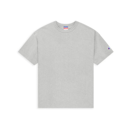 Champion T105 Adult Heritage Jersey T-Shirt in Silver Grey, front view.