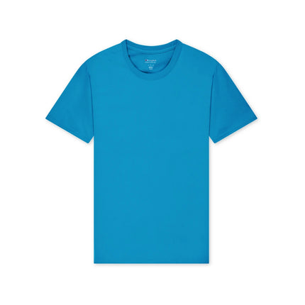 Champion T425 Adult Cotton Jersey T-Shirt in Blue Lagoon, front view.