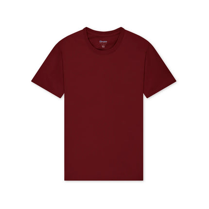 Champion T425 Adult Cotton Jersey T-Shirt in Cardinal, front view.