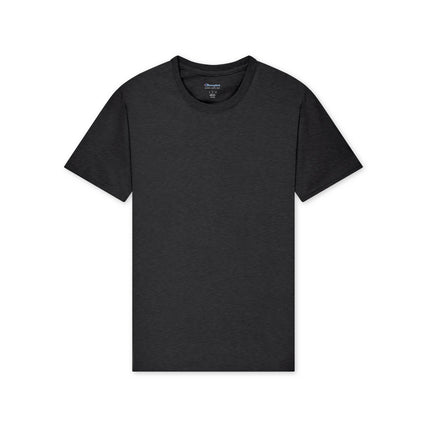 Champion T425 Adult Cotton Jersey T-Shirt in Charcoal Heather, front view.