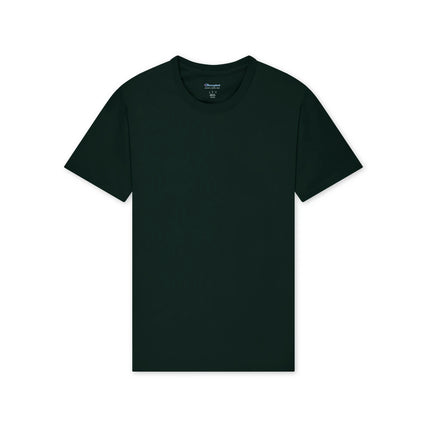 Champion T425 Adult Cotton Jersey T-Shirt in Dark Green, front view.