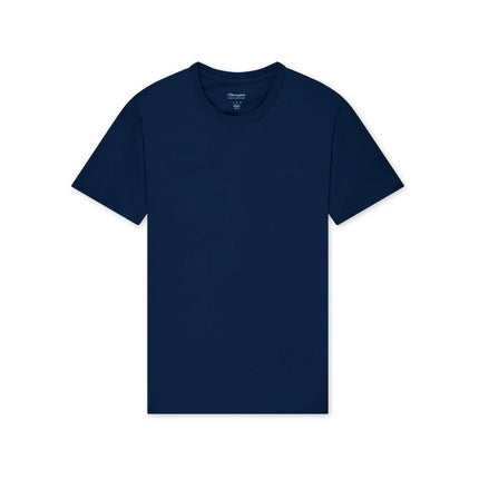 Champion T425 Adult Cotton Jersey T-Shirt in Late Night Blue, front view.