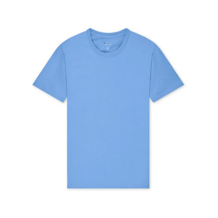 Champion T425 Adult Cotton Jersey T-Shirt in Light Blue, front view.