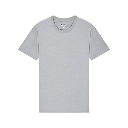 Champion T425 Adult Cotton Jersey T-Shirt in Light Steel, front view.