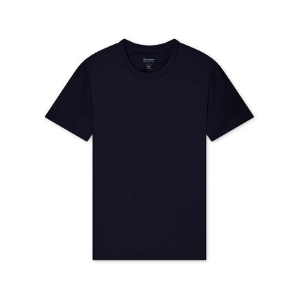 Champion T425 Adult Cotton Jersey T-Shirt in Navy, front view.
