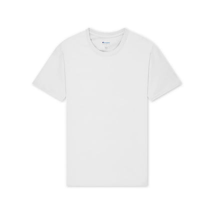 Champion T425 Adult Cotton Jersey T-Shirt in White, front view.