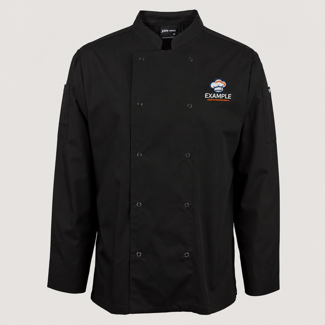 JB's Wear Long Sleeve Snap Button Chefs Jacket