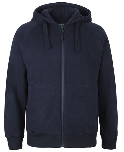 C of C Full Zip Fleecy Hoodie S3FH in Navy, unbranded front view from the official supplier.
