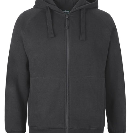 C of C Full Zip Fleecy Hoodie S3FH in Gunmetal, unbranded front view from the official supplier.