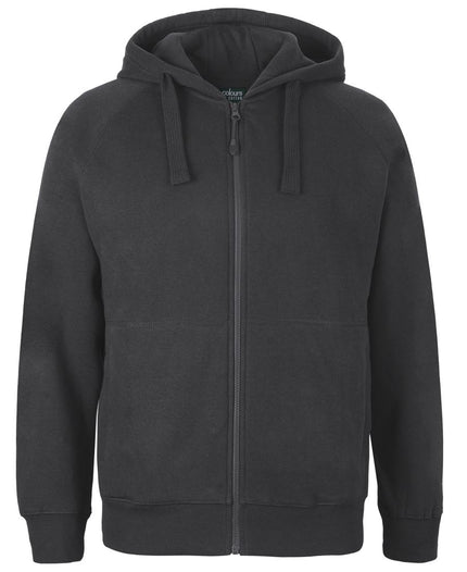 C of C Full Zip Fleecy Hoodie S3FH in Gunmetal, unbranded front view from the official supplier.