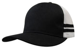 3995 deep-fit striped trucker cap in Black/White/Black
