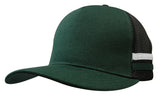 3995 deep-fit striped trucker cap in Bottle/Black/White