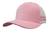 3995 deep-fit striped trucker cap in Light Pink/White/Light Pink