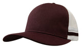 3995 deep-fit striped trucker cap in Maroon/White/Maroon