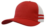 3995 deep-fit striped trucker cap in Red/White/Red