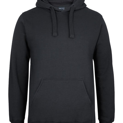 JB's Wear Fleecy Hoodie 3FH in Black Marle, unbranded front view from the official supplier.