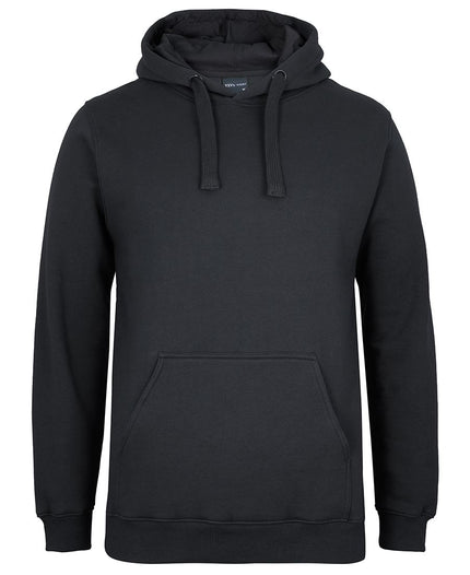 JB's Wear Fleecy Hoodie 3FH in Black Marle, unbranded front view from the official supplier.