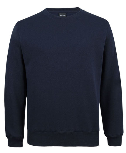 JB's Wear Classic Fleecy Sweatshirt 3FS in Navy, unbranded front view from the official supplier.