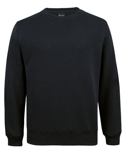 JB's Wear Classic Fleecy Sweatshirt 3FS in Black, unbranded front view from the official supplier.
