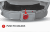 illustration of push-lock hard hat harness