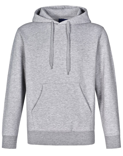Winning Spirit Passion Fleece Hoodie FL09 in Grey/Grey, unbranded front view from the official supplier.