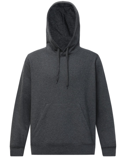 Winning Spirit Passion Fleece Hoodie FL09 in Marl Charcoal/Marl Charcoal, unbranded front view from the official supplier.