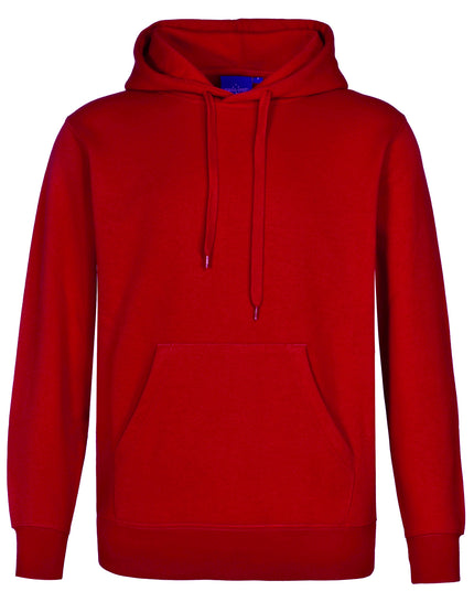 Winning Spirit Passion Fleece Hoodie FL09 in Red/Red, unbranded front view from the official supplier.