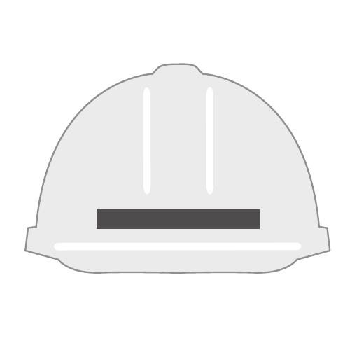 Back hard hat print position