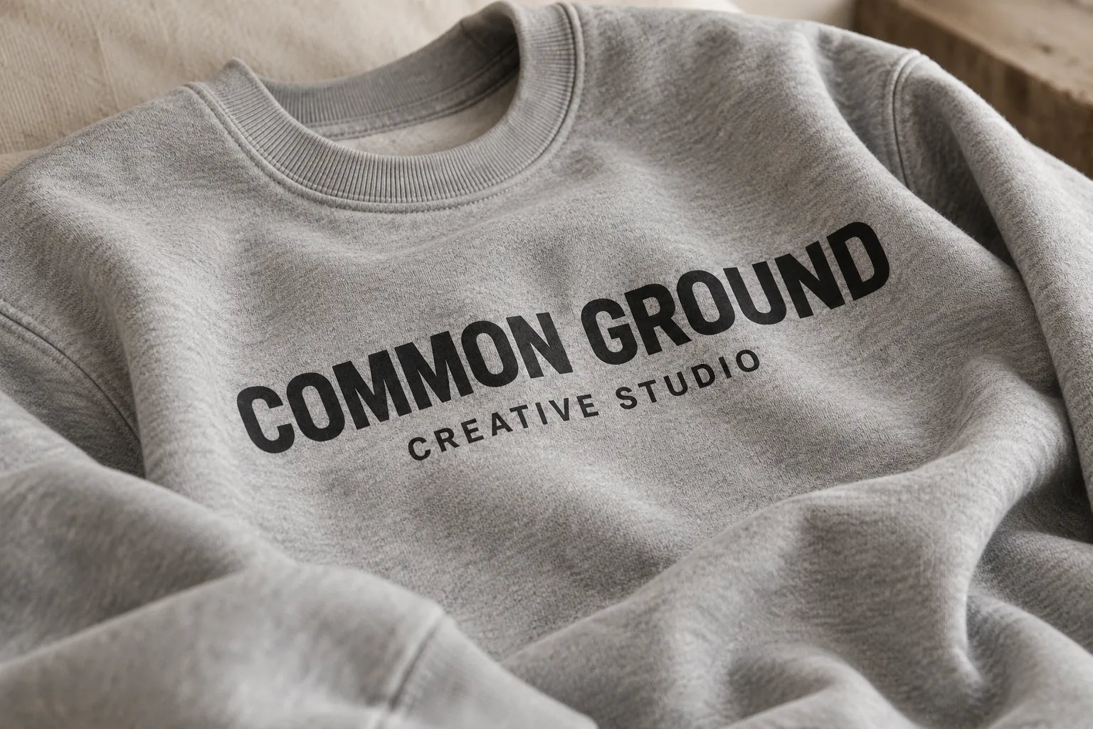 Illustrative example of custom printing on a sweatshirt
