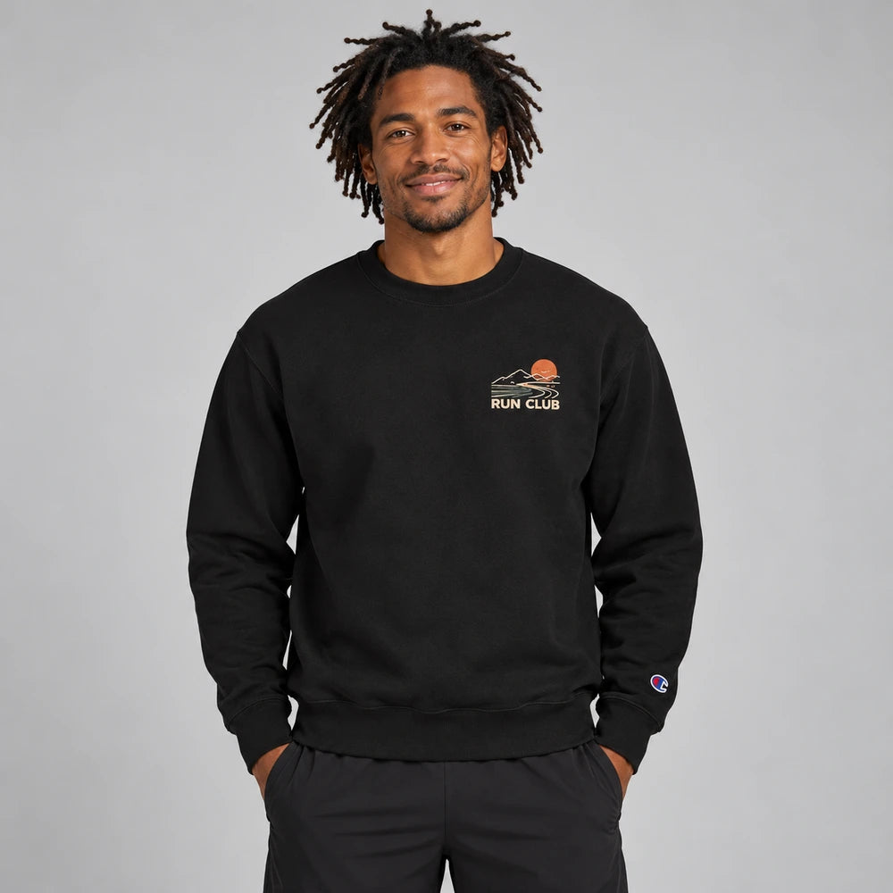 Sweatshirts with illustrative embroidered logo